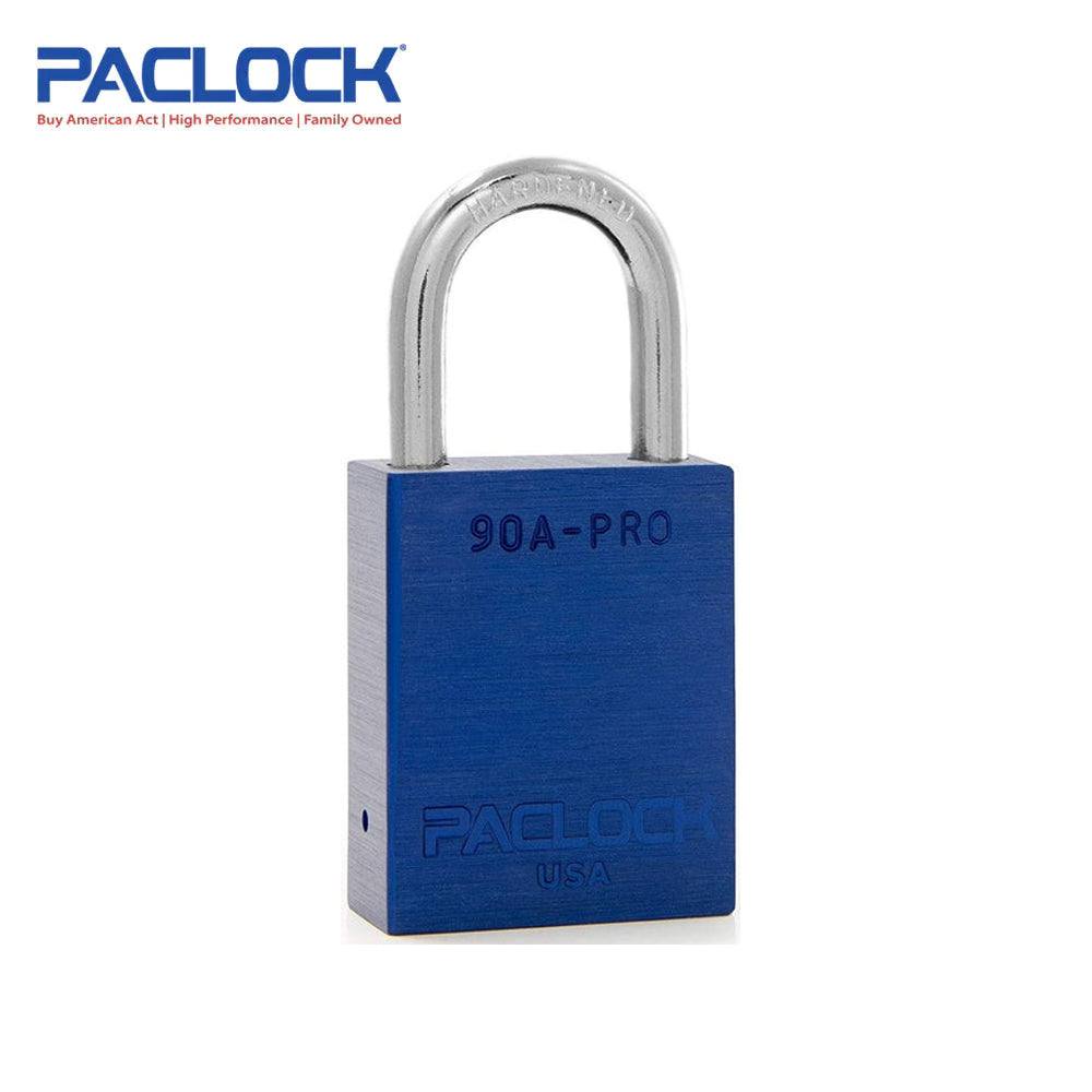 PACLOCK Aluminum Lock 7-Pin - Tag Out Padlock with 3/4 Inch Shackle Spread and PR2 Keyway 90A-PRO Series - Hardened Steel Shackles