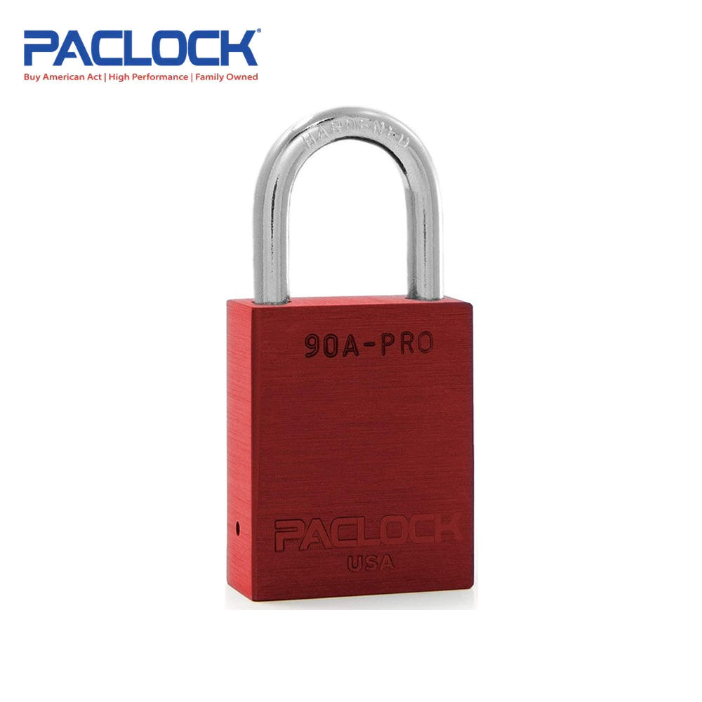 PACLOCK Aluminum Lock 7-Pin - Tag Out Padlock with 3/4 Inch Shackle Spread and PR2 Keyway 90A-PRO Series - Hardened Steel Shackles