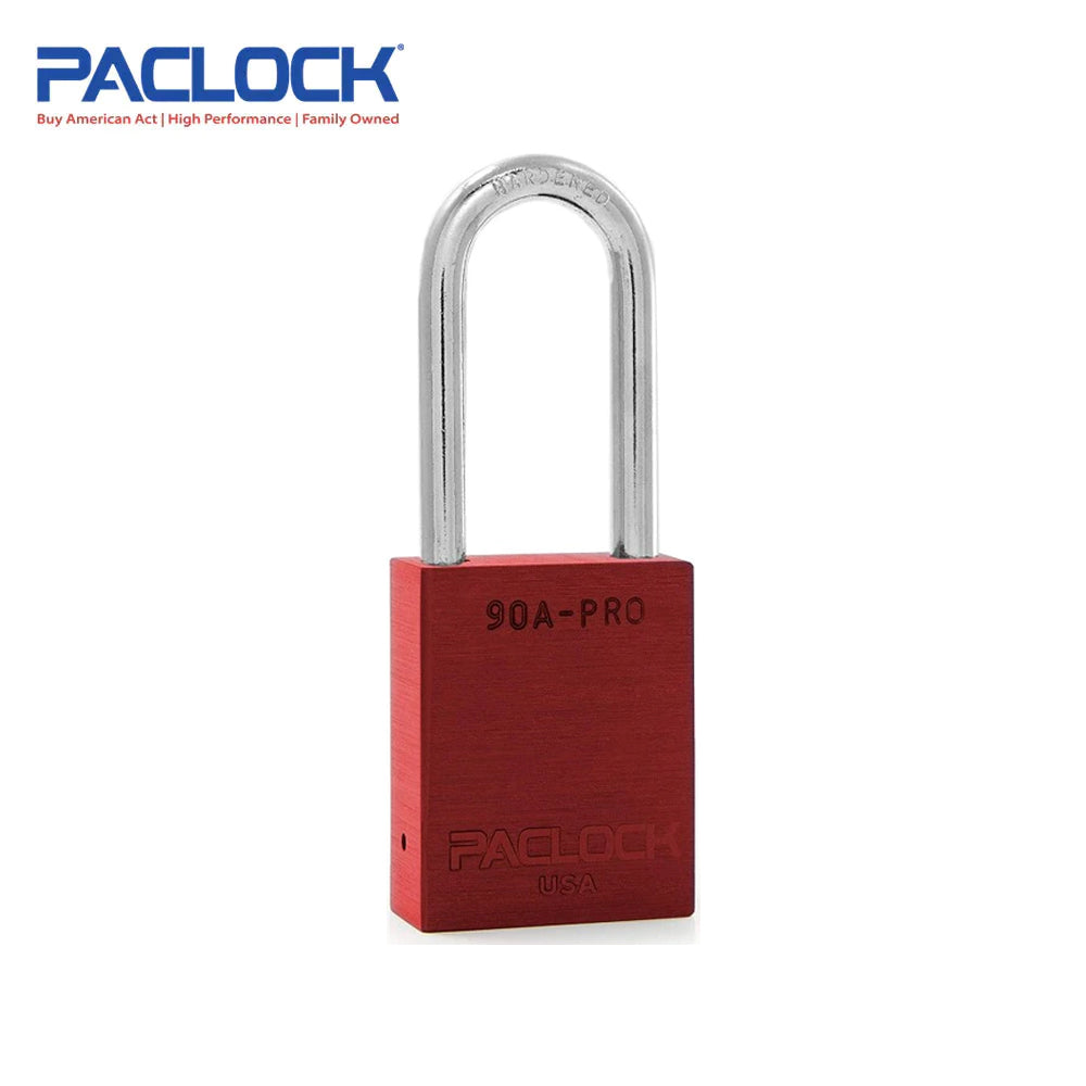 PACLOCK Aluminum Lock 7-Pin - Tag Out Padlock with 3/4 Inch Shackle Spread and PR2 Keyway 90A-PRO Series - Hardened Steel Shackles