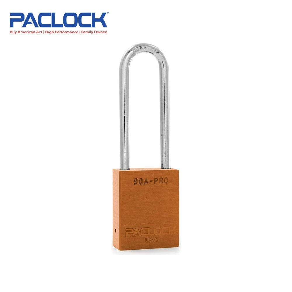 PACLOCK Aluminum Lock 7-Pin - Tag Out Padlock with 3/4 Inch Shackle Spread and PR2 Keyway 90A-PRO Series - Hardened Steel Shackles