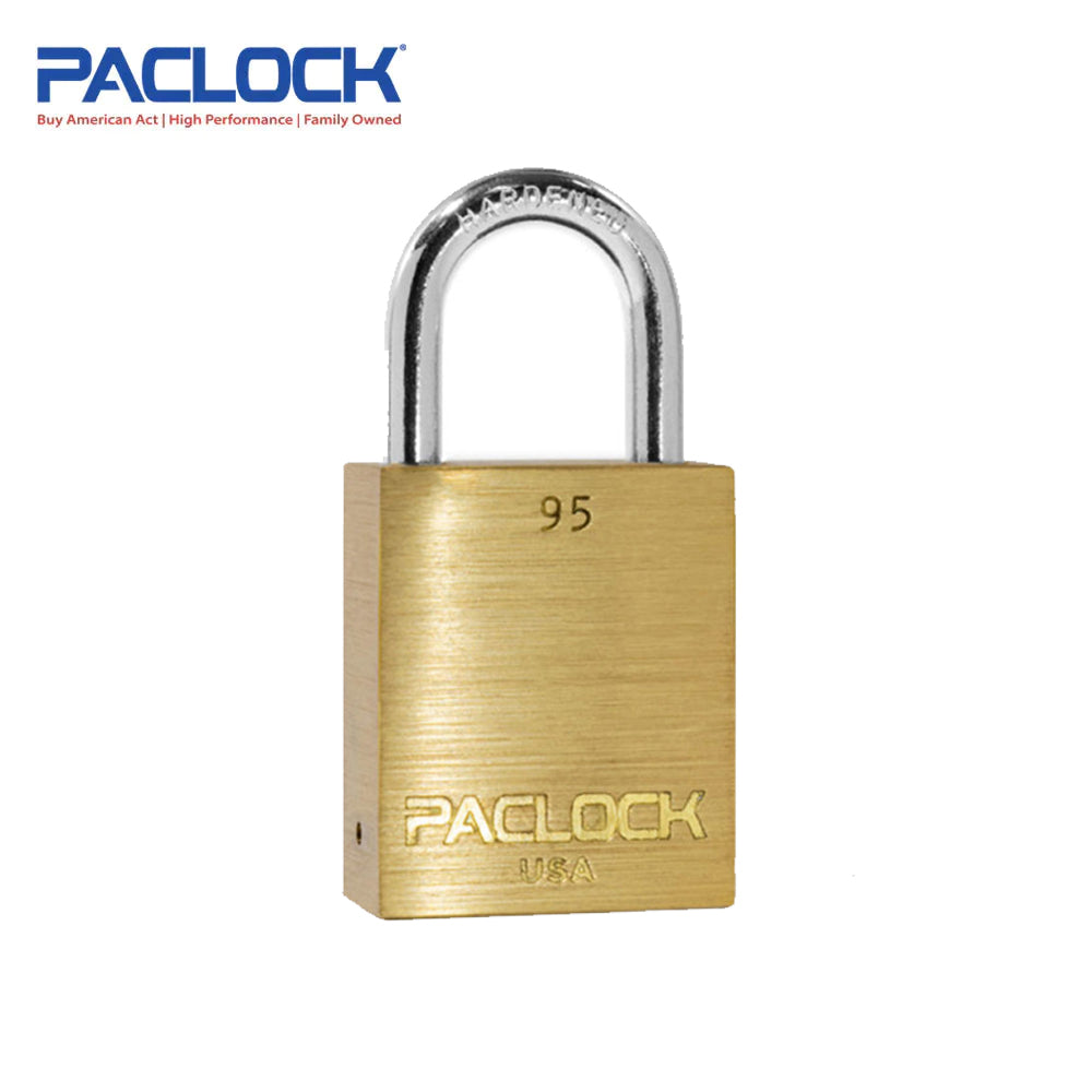 PACLOCK Light-Duty Brass Padlock with 3/4 Inch Shackle Spread 95 Series