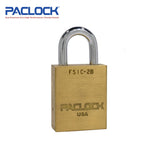 PACLOCK Medium-Duty Brass Padlock with 3/4 Inch Shackle Spread FSIC-2B Series