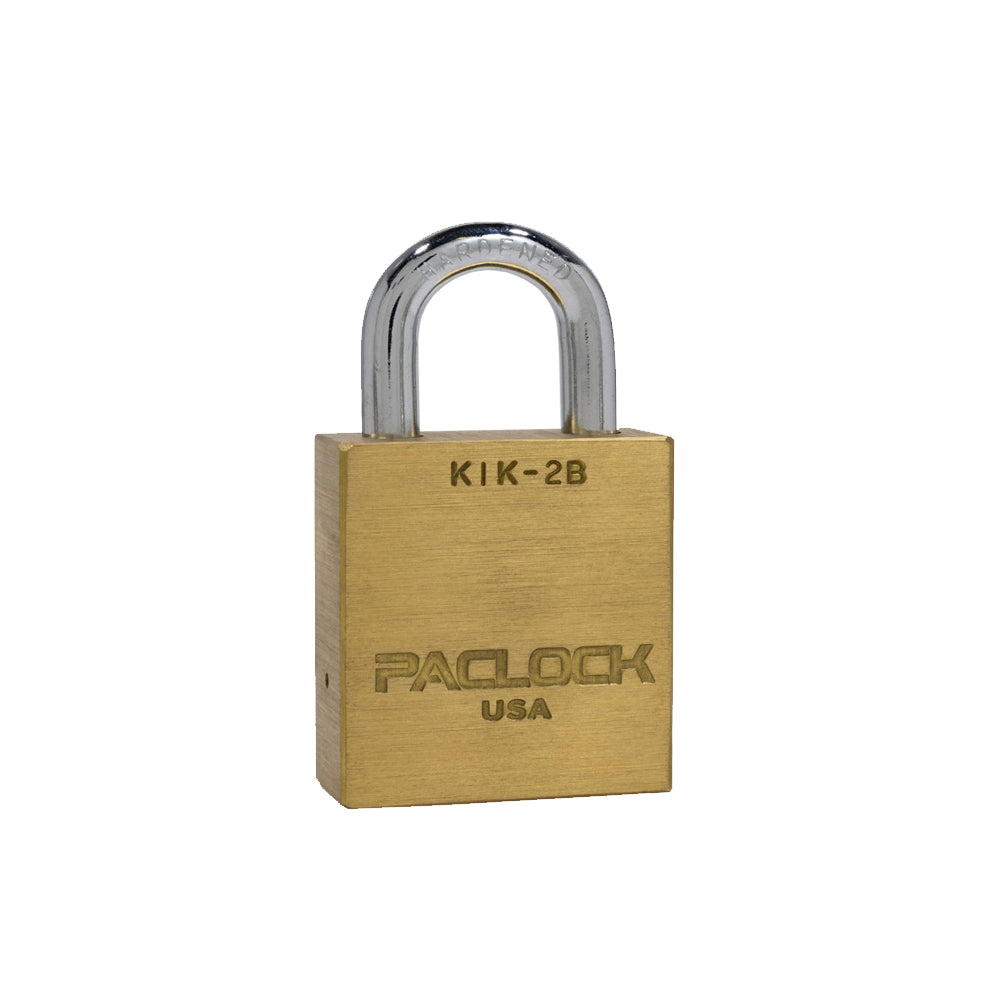 PACLOCK Medium-Duty Brass Padlock with 3/4 Inch Shackle Spread KiK-2B Series