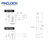 PACLOCK Locking Hitch Pin Kit for 1-1/4 Inch and 2 Inch, 2.5 Inch, 3 Inch Receivers KT-TL80S-125-250 Series