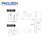 PACLOCK Locking Hitch Pin Kit for 2 Inch, 2.5 Inch, 3 Inch and Yakima Bike Racks KT-TL80S-250-YK-1 Series