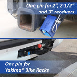 PACLOCK Locking Hitch Pin Kit for 2", 2.5", 3" and Yakima Bike Racks "KT-UCS-80S-250-YK-1" Series