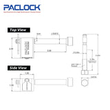 PACLOCK Locking Hitch Pin Kit for 2", 2.5", 3" and Yakima Bike Racks "KT-UCS-80S-250-YK-1" Series