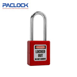 PACLOCK Thermoplastic 7-Pin Lock - Tag Out Padlock with Shackle Spread 3/4 Inch and Keyways PR2 PL410-PRO Series - Hardened Steel Shackles