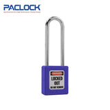 PACLOCK Thermoplastic 7-Pin Lock - Tag Out Padlock with Shackle Spread 3/4 Inch and Keyways PR2 PL410-PRO Series - Hardened Steel Shackles