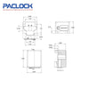 PACLOCK Hidden-Shackle Aluminum Trailer Door Lock with M1 Keyway TL81A Series - Hardened Steel Shackles