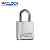 PACLOCK Heavy-Duty Stainless Steel Padlock with 3/4 Inch Shackle Spread and P0 Keyway UCS-3S Series - Hardened Steel Shackles