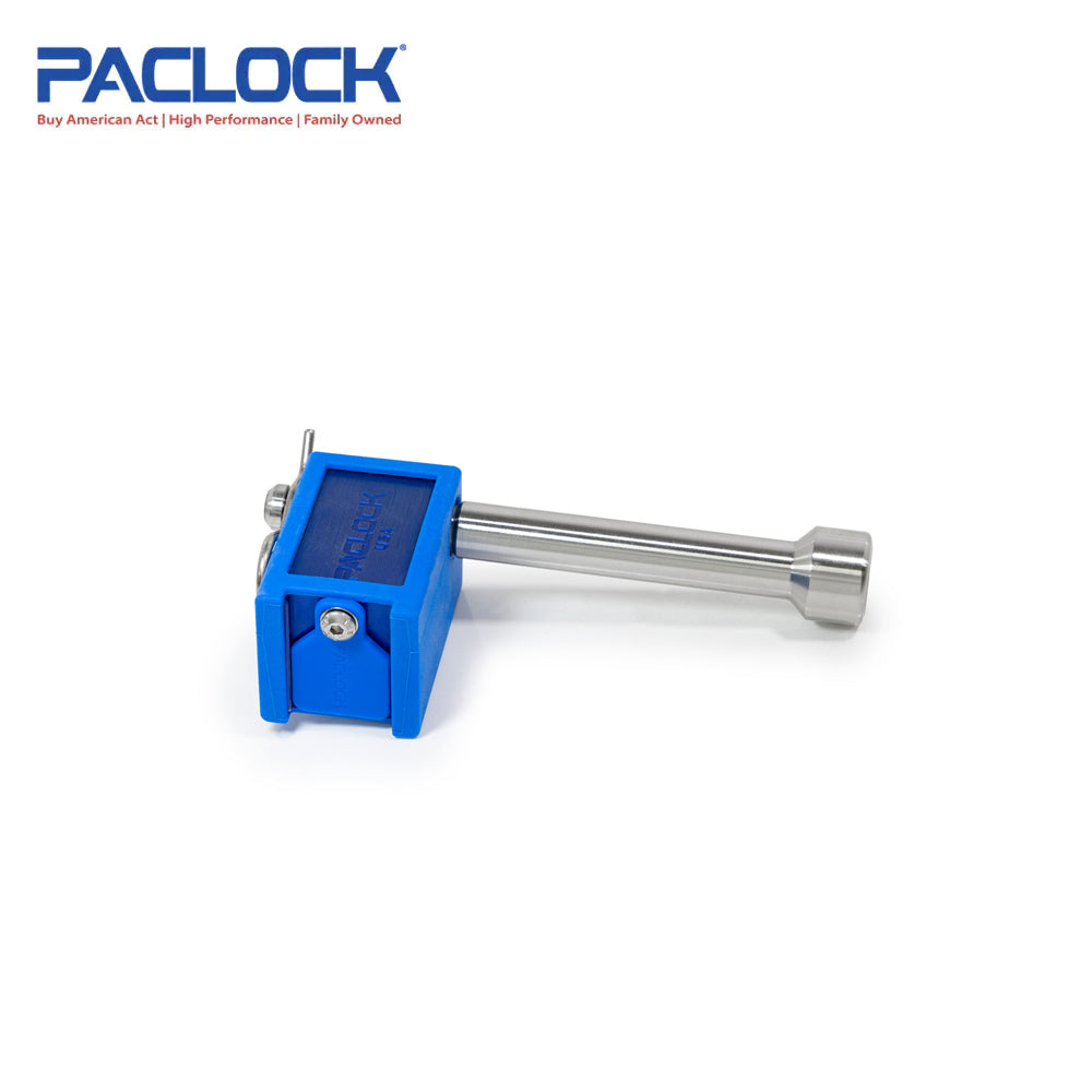 PACLOCK Locking Hitch Pin - Aluminum - for 2, 2.5 and 3 Inch  Receivers with P0 Keyway UCS-80A-250 Series - 316 Stainless Steel Shackles