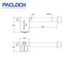 PACLOCK Locking Hitch Pin - Aluminum - for 4 Inch Wide Receivers UCS-80A-400 Series - 316 Stainless Steel Shackles