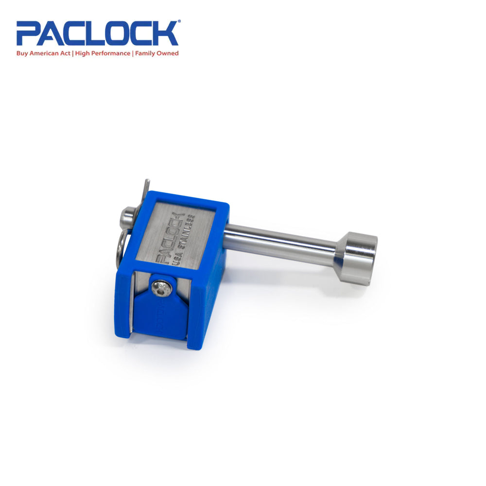 PACLOCK Locking Hitch Pin - Stainless Steel - for 1-1/4 Inch  Receivers with P0 Keyway UCS-80S-125 Series - 316 Stainless Steel Shackles