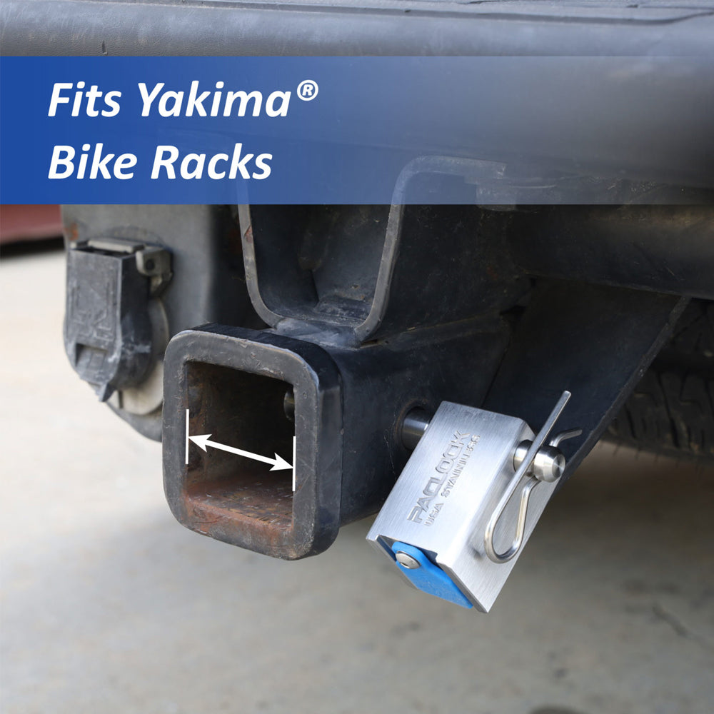 PACLOCK Locking Hitch Pin - Stainless Steel - for Yakima Bike Racks UCS-80S-YK-1 Series - 316 Stainless Steel Shackles