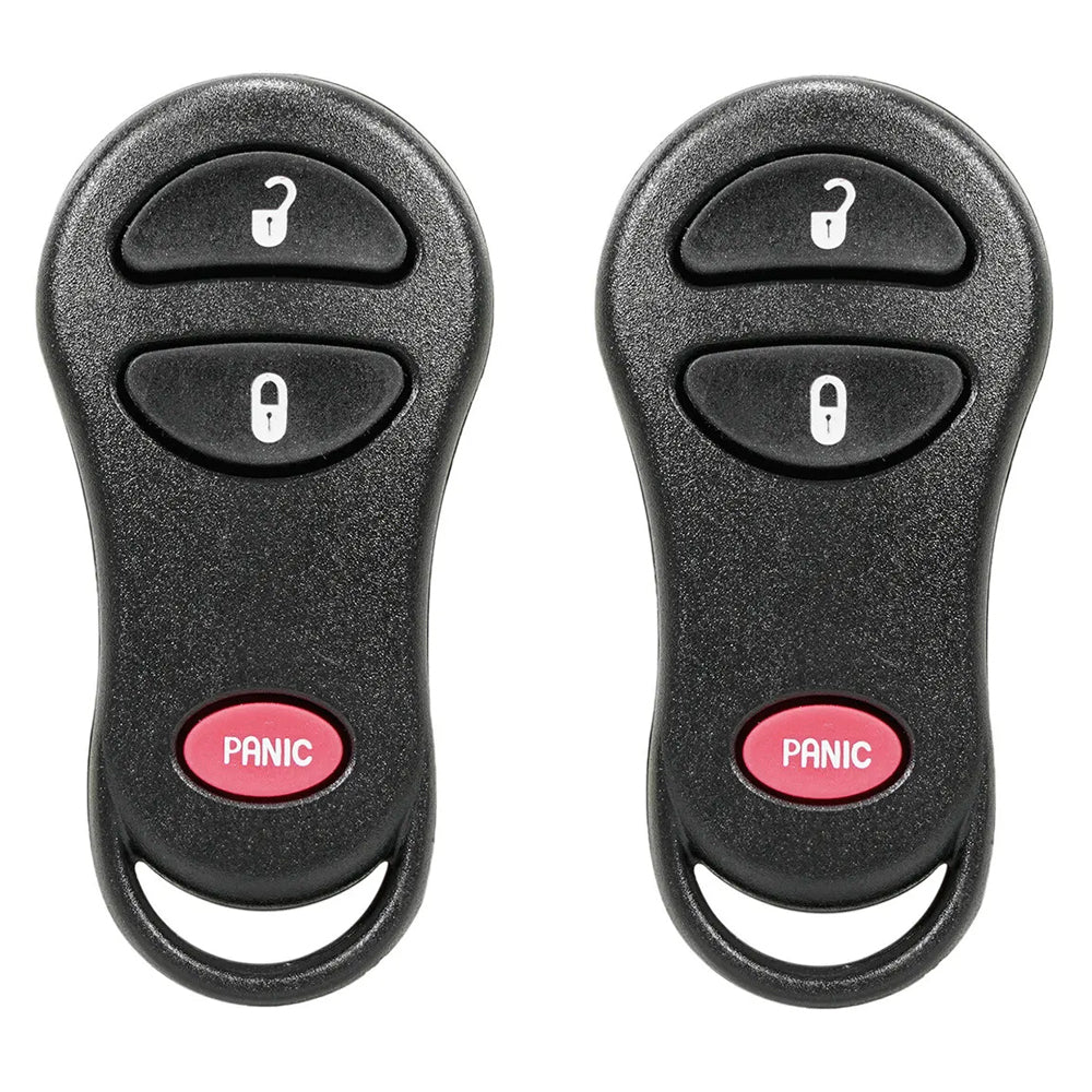 1999 - 2004 Dodge Jeep Keyless Entry 3B Fob FCC# GQ43VT9T (2 Pack)