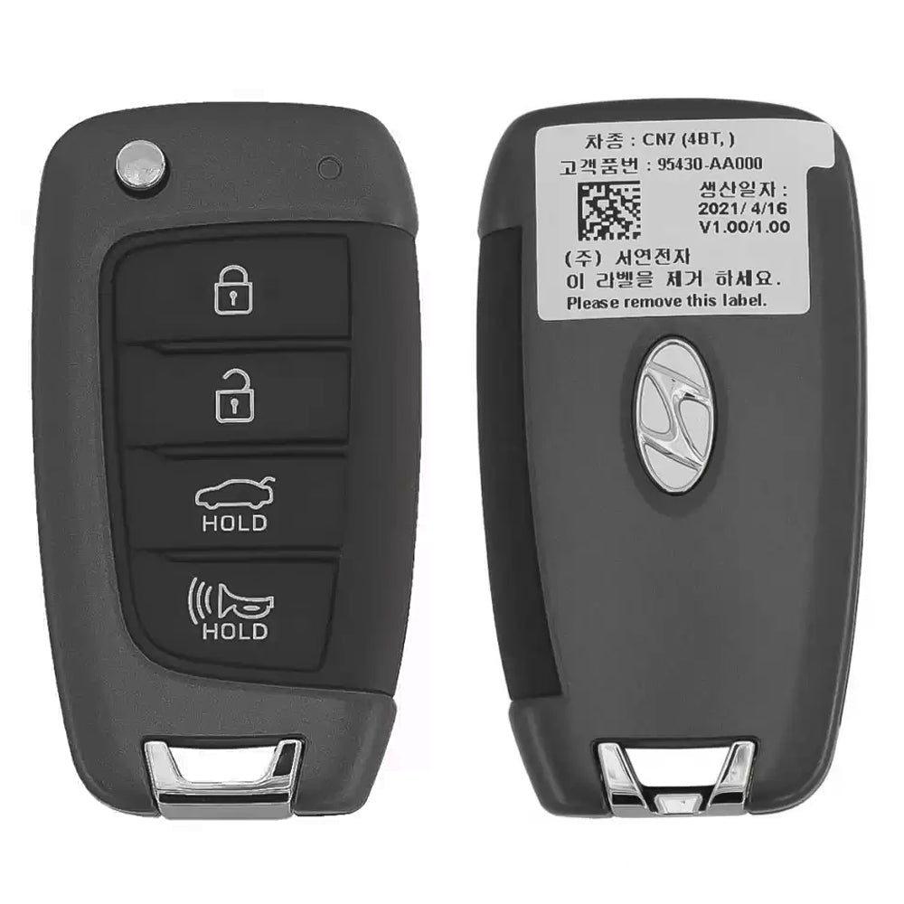 2021 Hyundai Elantra Flip Key Fob 4B FCC# NYOMBEC4TX2004