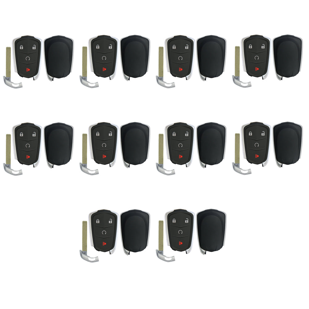 2019 - 2021 Cadillac XT4 Smart Key Shell 4B w/ Remote Start (10 Pack)