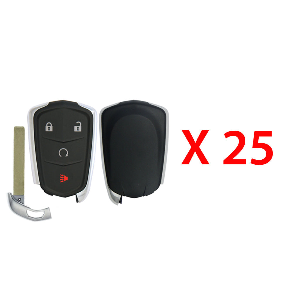 2019 - 2021 Cadillac XT4 Smart Key Shell 4B w/ Remote Start (25 Pack)