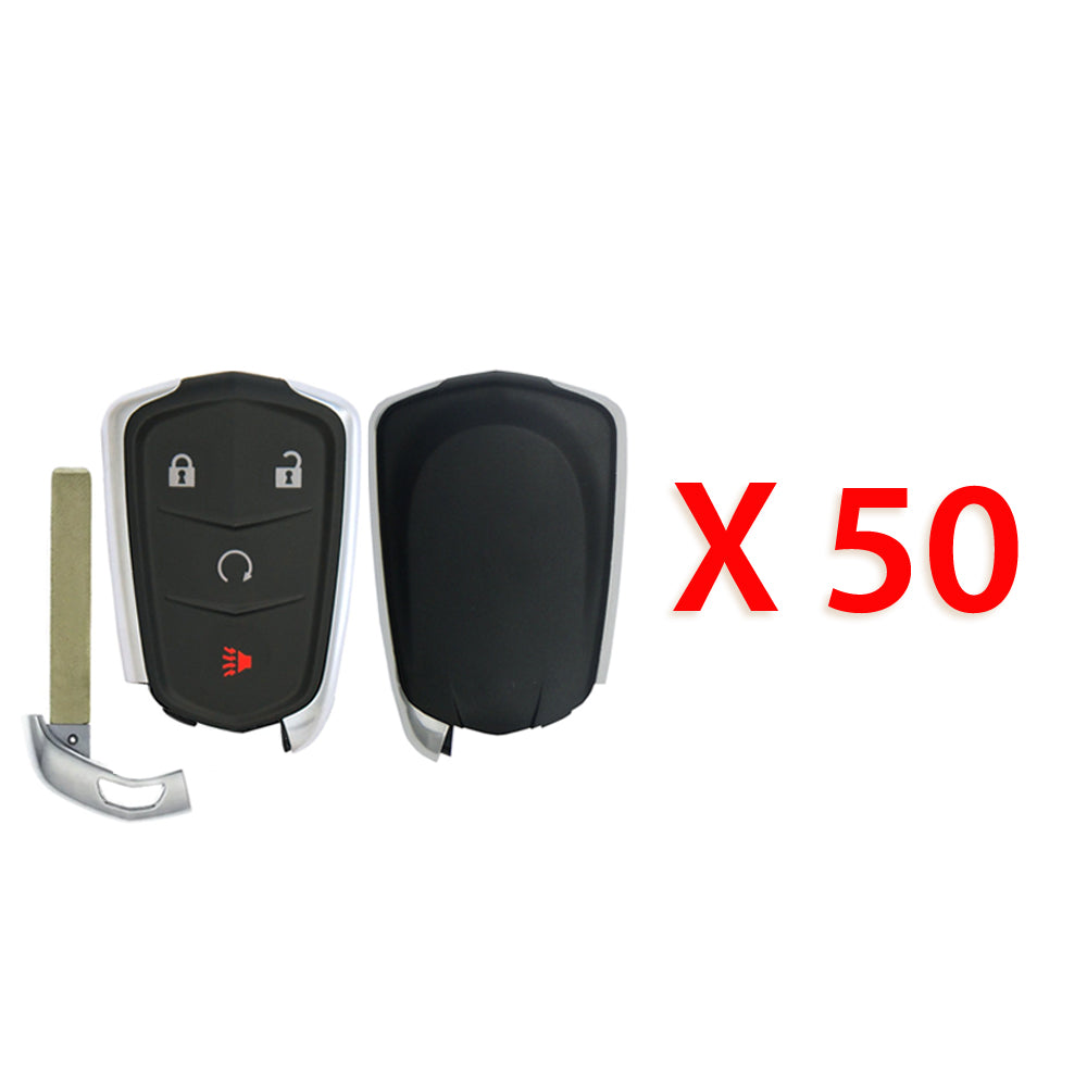 2019 - 2021 Cadillac XT4 Smart Key Shell 4B w/ Remote Start (50 Pack)