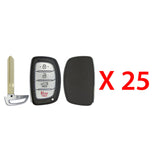 2013 - 2016 Hyundai Elantra Smart Key Shell 4B w/ Trunk (25 Pack)