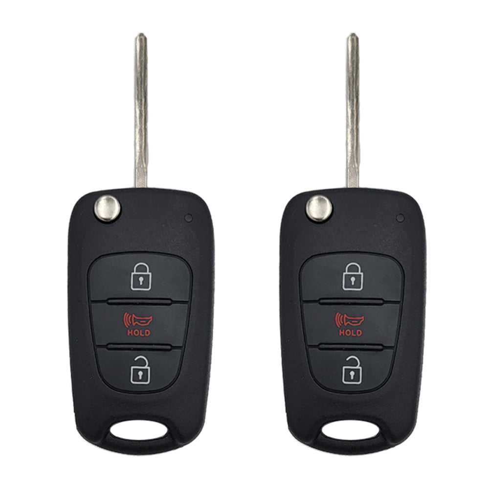 2012 2013 Kia Sportage Flip Key Shell 3B - KK10 (LXP90) (2 Pack)