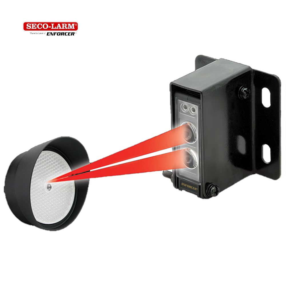 SECO-LARM E-936-S45RRGQ 45ft Reflective Photoelectric Beam Sensor - ETL UL325 Compliant