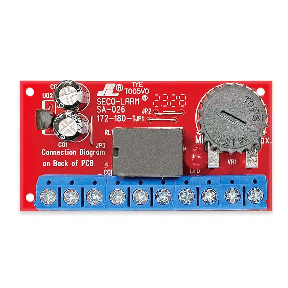 SECO-LARM SA-026Q Mini-Timer Module - Low-Voltage Miniature Delay Timer Module with Relay Output