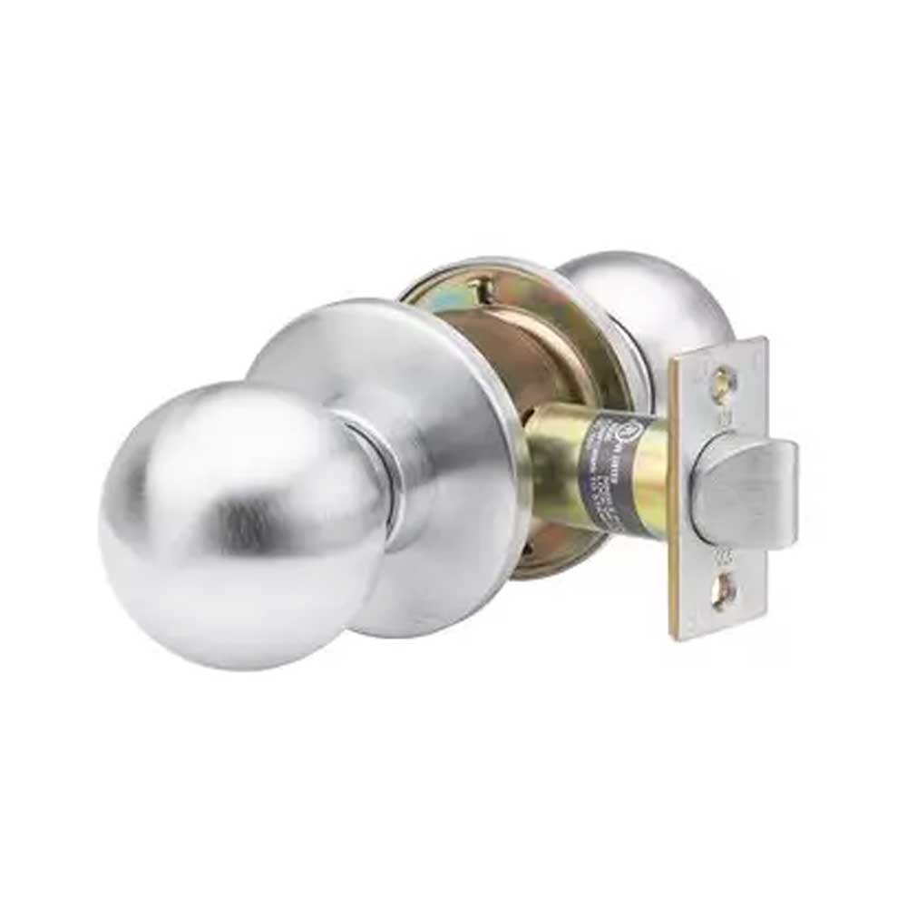 Trans-Atlantic - DL-HVB Series - HVB Heavy Duty Cylindrical Knobset - Grade 1 - US32D (Brushed Stainless Steel)