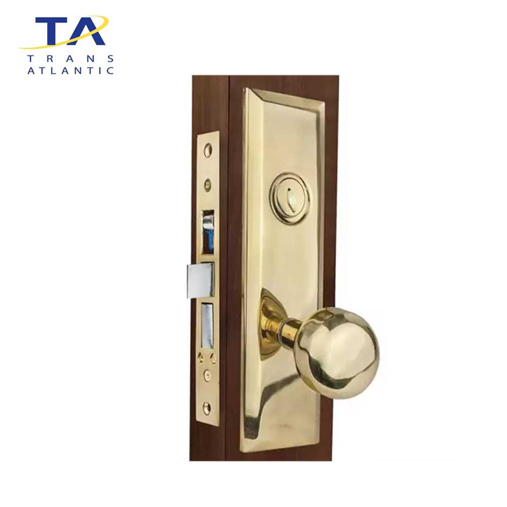 Trans-Atlantic - DL-ML914 - Architectural Mortise lock - Escutcheon Style - US3 (Polished Brass)