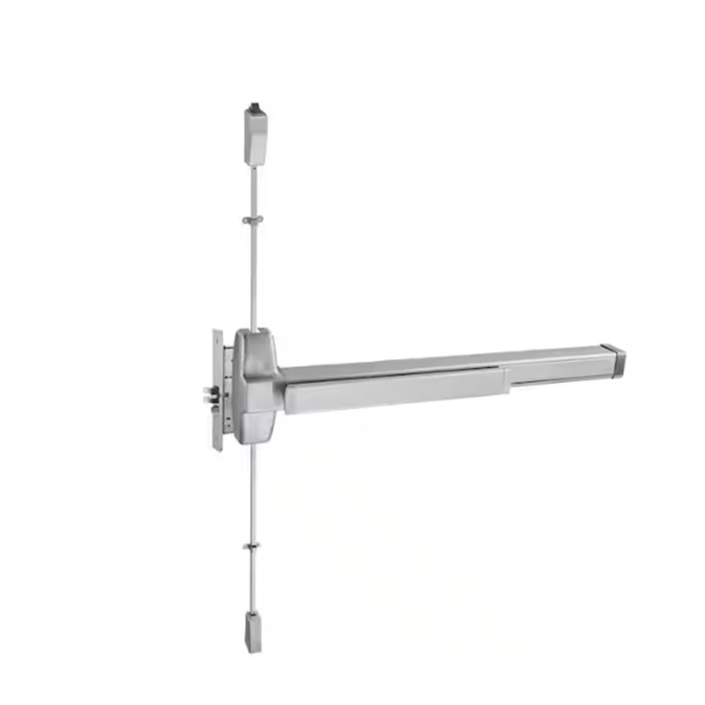 Trans-Atlantic - 900 Series - Grade 1 - Heavy Duty - 36 - 3 point Surface Vertical Rod - Mortise Exit Device - Aluminum Finish