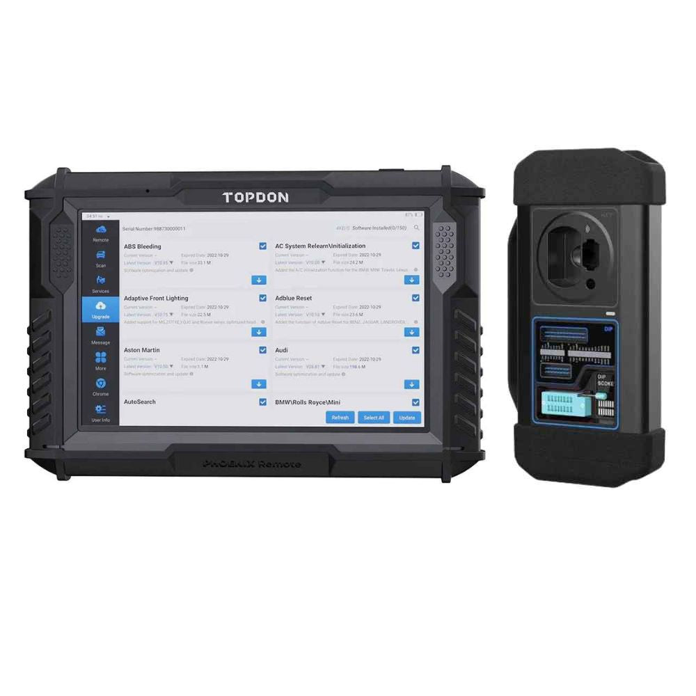 TOPDON PHOENIX REMOTE Automotive Diagnostic Scanner with T-Ninja Box OBD IMMO System and Key Programmer