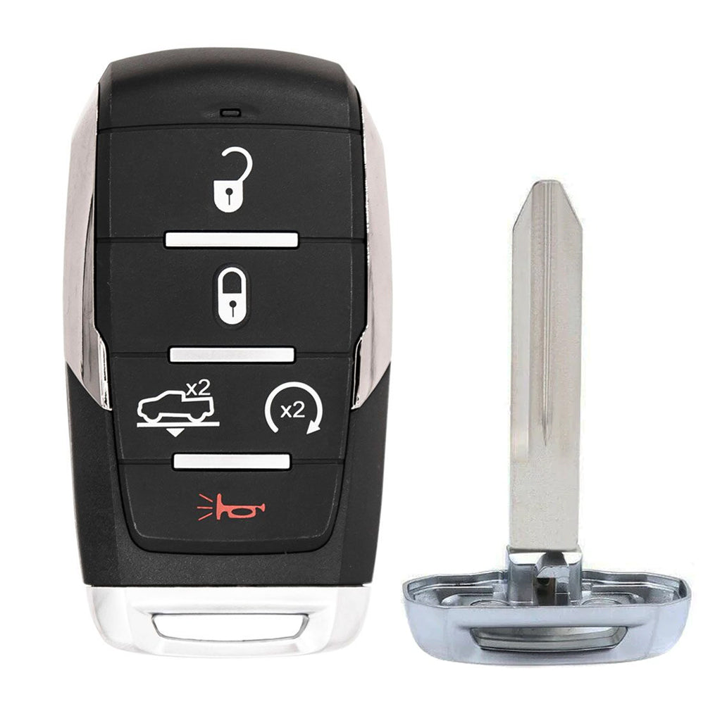 2019 RAM 1500 Smart Key 5B FCC# OHT-4882056 - Silver Sides - Aftermarket